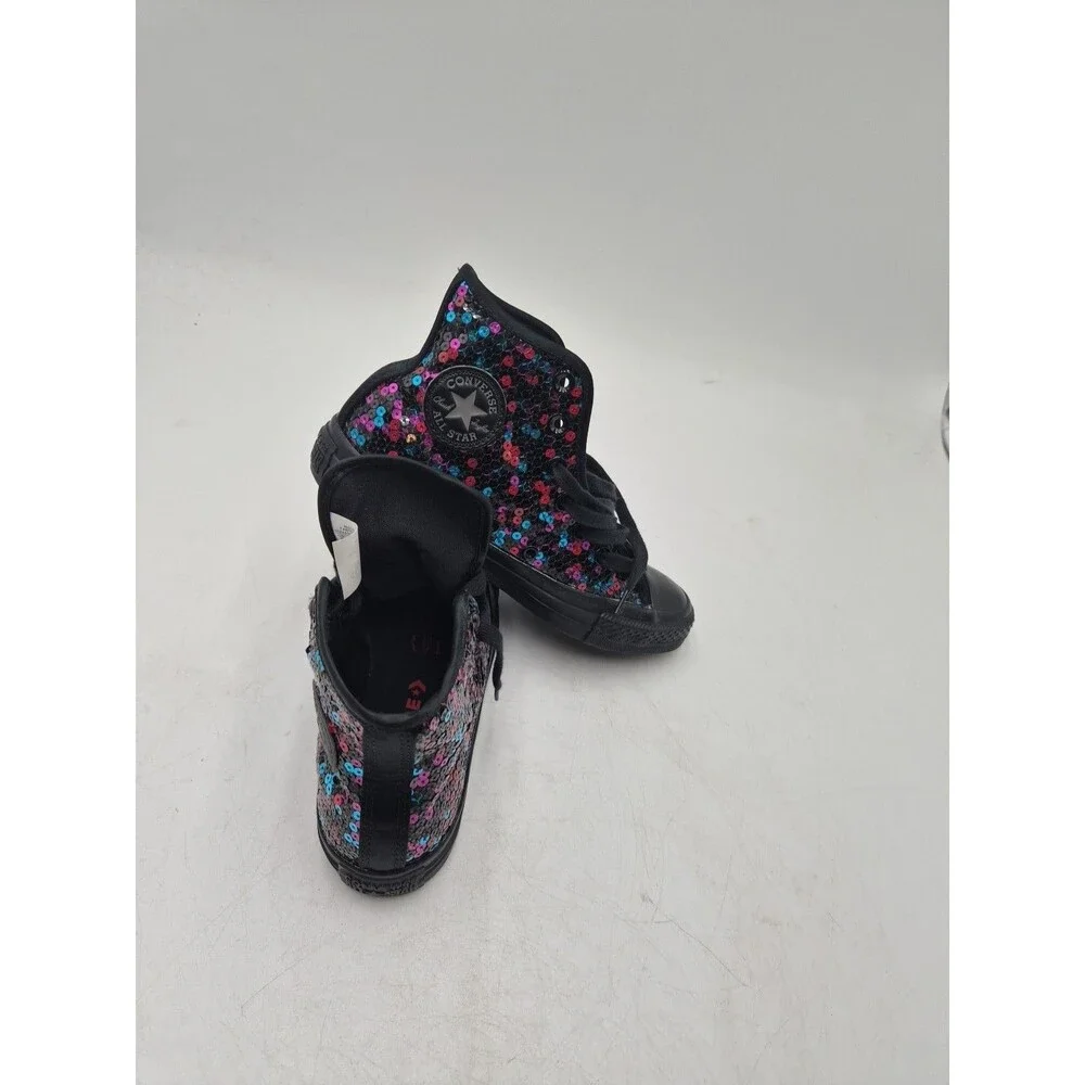Converse Womens Sneakers Multicolor Blue Geometric High Top Lace Up Sequins 6 M